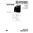 Sony FH-A40K, FH-CX35, FH-G50, MHC-501, MHC-G500, SS-H501, SS-H70 Service Manual
