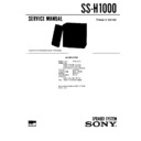 Sony FH-B1000, SS-H1000 (serv.man2) Service Manual