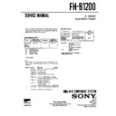 Sony FH-B1200 Service Manual