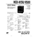 Sony FH-B150, FH-B155, HCD-H150, HCD-H500, MHC-500 Service Manual