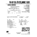 Sony FH-B150, FH-B155, MHC-500 Service Manual
