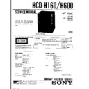 Sony FH-B166, HCD-H160, HCD-H600, MHC-600 Service Manual
