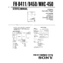 Sony FH-B411, FH-B450, MHC-450 Service Manual