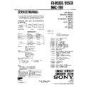 Sony FH-B50CD, FH-B55CD, MHC-1100 (serv.man2) Service Manual