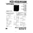 Sony FH-B511, FH-B550, HCD-H550, HCD-H550M, HCD-H590, HCD-H590M, MHC-550, MHC-590 Service Manual