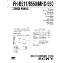 Sony FH-B511, FH-B550, MHC-550 Service Manual