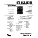 Sony FH-B610, FH-B700, HCD-H61, HCD-H61M, MHC-610 (serv.man2) Service Manual