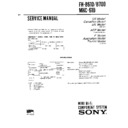 Sony FH-B610, FH-B700, MHC-610 Service Manual
