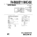 Sony FH-B650, FH-B711, MHC-650 Service Manual