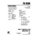 Sony FH-B900 Service Manual