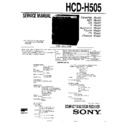 Sony FH-CX55, HCD-H505, MHC-C505 Service Manual