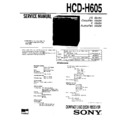 Sony FH-CX65, HCD-H605, MHC-C605 Service Manual