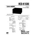 Sony FH-E636CD, HCD-H1600, MHC-1600 (serv.man3) Service Manual