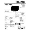 Sony FH-E656, HCD-H1700, MHC-1700 Service Manual