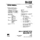 Sony FH-E6X Service Manual