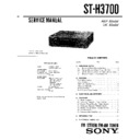 Sony FH-E757, MHC-2700, MHC-3700, ST-H3700 Service Manual