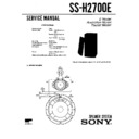 Sony FH-E757, SS-H2700E Service Manual