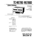 Sony FH-E959, MHC-6700, TC-H6700, TC-H6700D Service Manual