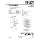 Sony FH-E959 Service Manual