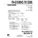 Sony FH-G70, MHC-701, MHC-S300 Service Manual