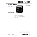 Sony FH-G70K, FH-G71KJ, HCD-H701K Service Manual