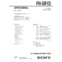 Sony FH-SR1D (serv.man2) Service Manual