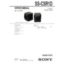 Sony FH-SR1D, SS-CSR1D Service Manual
