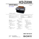fst-zux999, hcd-zux999 service manual