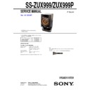 Sony FST-ZUX999, SS-ZUX999, SS-ZUX999P Service Manual