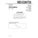 Sony HBD-E280, HBD-T28 Service Manual
