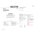Sony HBD-E770W (serv.man2) Service Manual