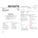 Sony HBD-F500, HBD-F700 Service Manual