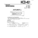 Sony HCD-451 Service Manual