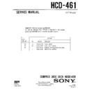 hcd-461 service manual