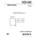 hcd-695, mhc-695 service manual