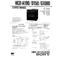 Sony HCD-A190, HCD-D150, HCD-G1000, LBT-A190, LBT-D150, LBT-G1000 Service Manual