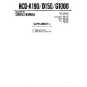 Sony HCD-A190, HCD-D150, HCD-G1000 (serv.man2) Service Manual