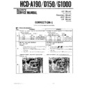 Sony HCD-A190, HCD-D150, HCD-G1000 (serv.man3) Service Manual