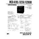 Sony HCD-A195, HCD-D250, HCD-G2000, LBT-A195, LBT-D250, LBT-G2000 (serv.man2) Service Manual