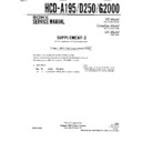 Sony HCD-A195, HCD-D250, HCD-G2000 (serv.man2) Service Manual
