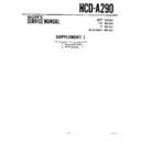 Sony HCD-A290 Service Manual