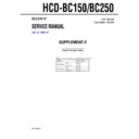 Sony HCD-BC150, HCD-BC250 Service Manual