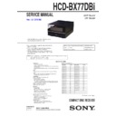 Sony HCD-BX77DBI Service Manual