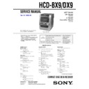 hcd-bx9, hcd-dx9 service manual