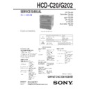 Sony HCD-C20, HCD-G202, MHC-C20, MHC-G202 Service Manual