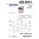 Sony HCD-CPX11 Service Manual