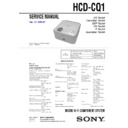 Sony HCD-CQ1 Service Manual