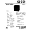 Sony HCD-D109, LBT-D109CD, LBT-D110CD Service Manual