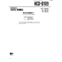 Sony HCD-D109 Service Manual