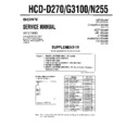Sony HCD-D270, HCD-G3100, HCD-N255 (serv.man2) Service Manual
